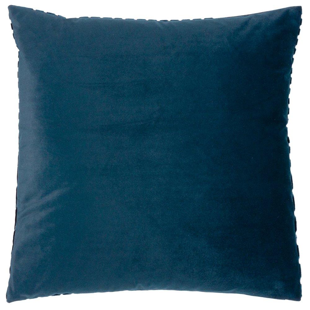 Navy - Paoletti - Evoke Cut Velvet Fibre Filled Cushion - 2