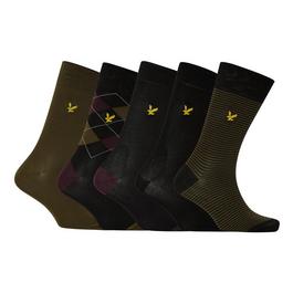 Lyle and Scott 5Pk Mix Socks Sn99