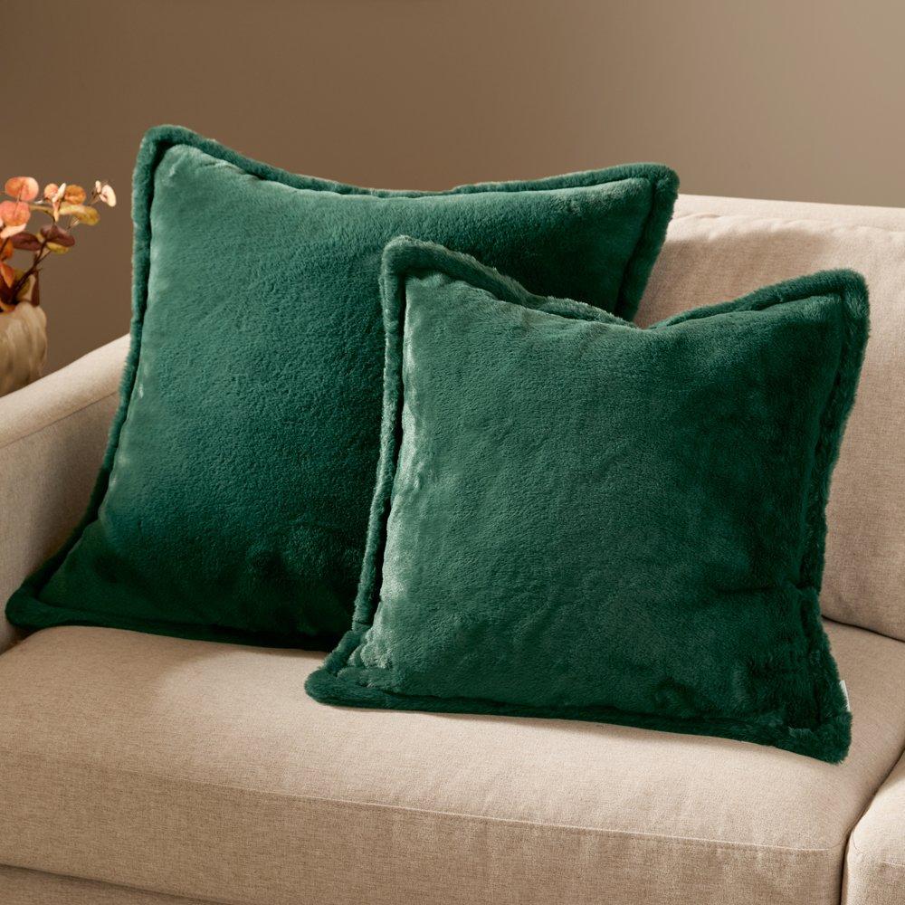 Needle Green - Furn - Kallu Faux Fur Fibre Filled Cushion - 5