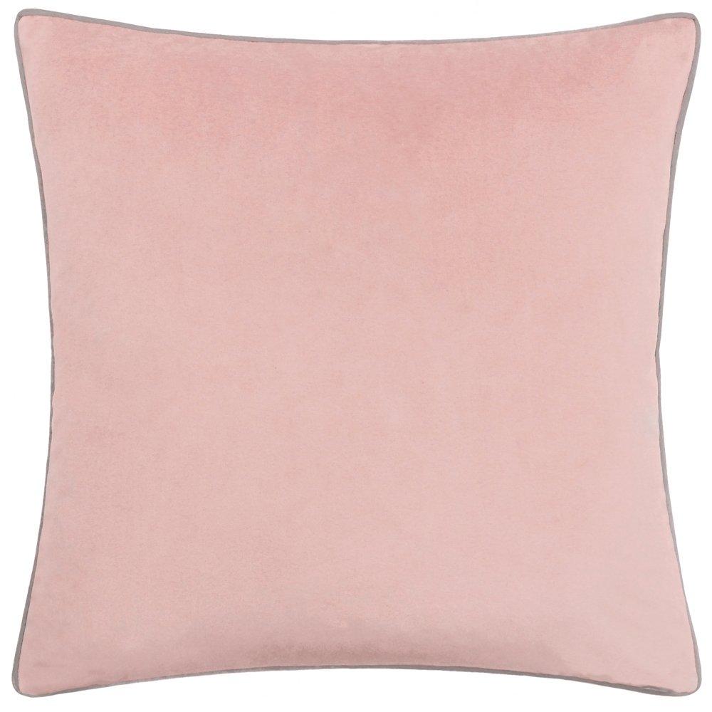 Furn  Meridian Velvet Fibre Filled Cushion - Blush/Grey - 45x45cm