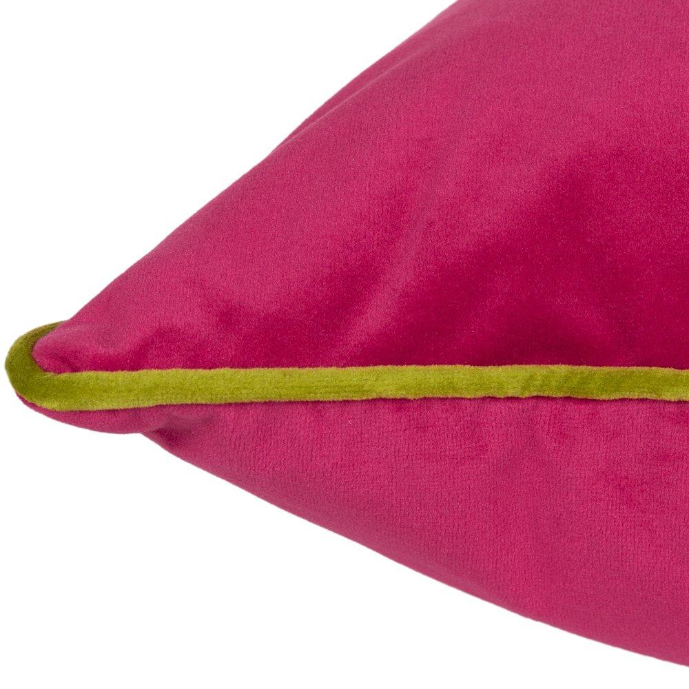 Hot Pink/Lime - Furn - Meridian Velvet Fibre Filled Cushion - 3