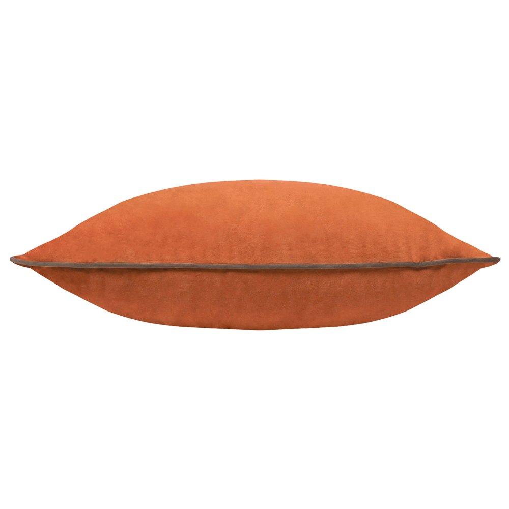 Pumpkin/Mocha - Furn - Meridian Velvet Fibre Filled Cushion - 2