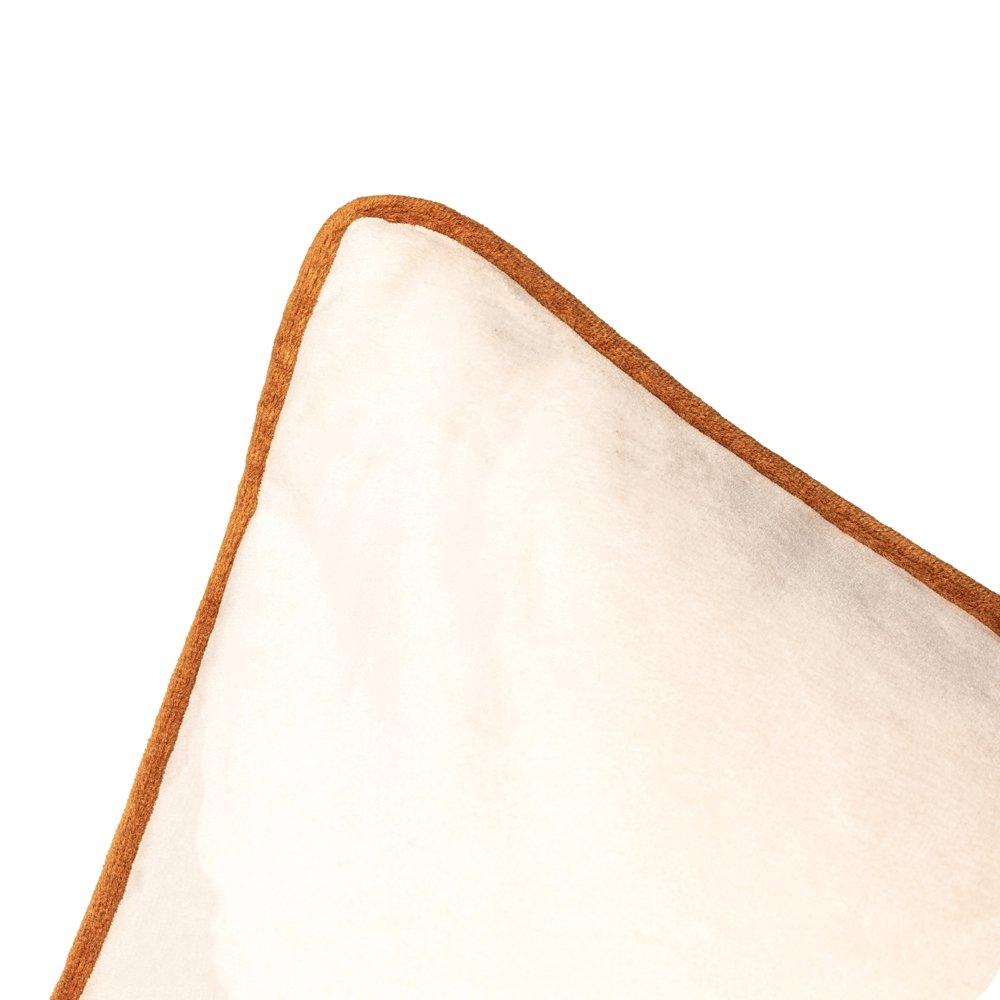 Ecru/Ginger - Furn - Meridian Velvet Fibre Filled Cushion - 3