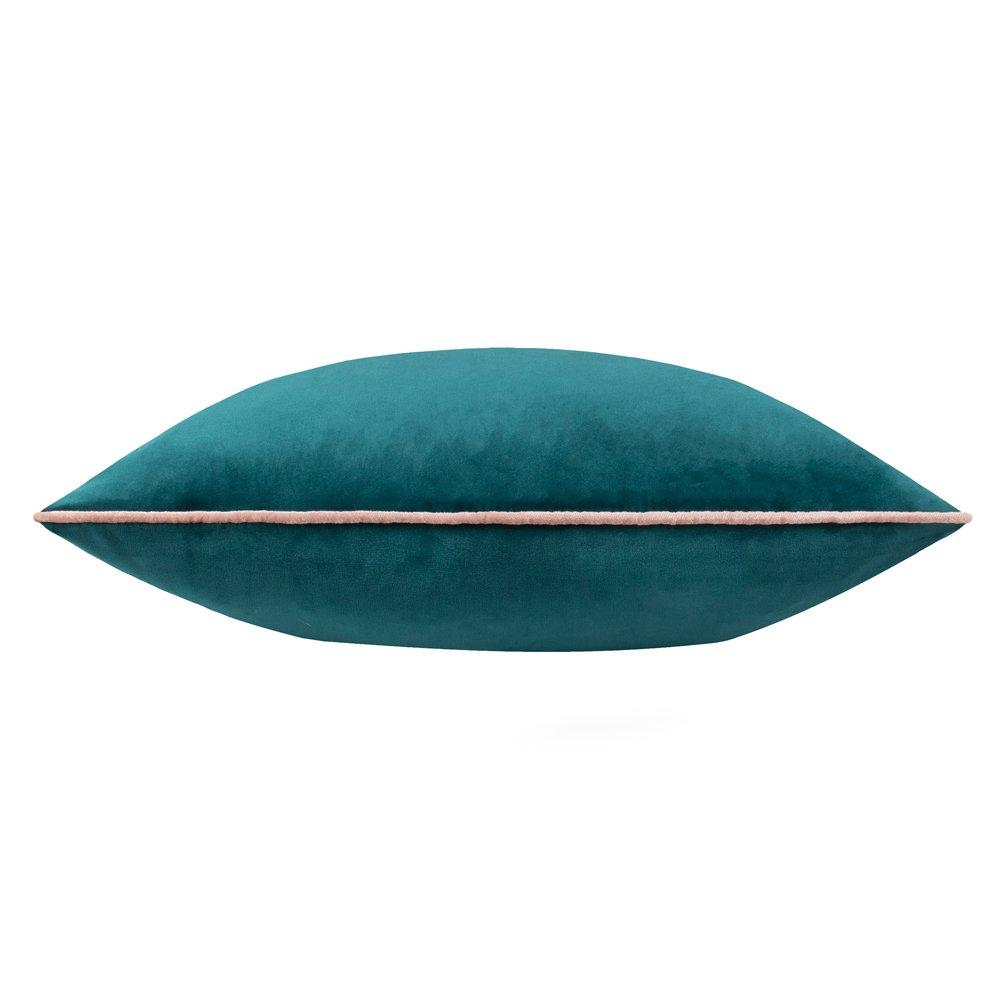 Teal/Blush - Furn - Meridian Velvet Fibre Filled Cushion - 2
