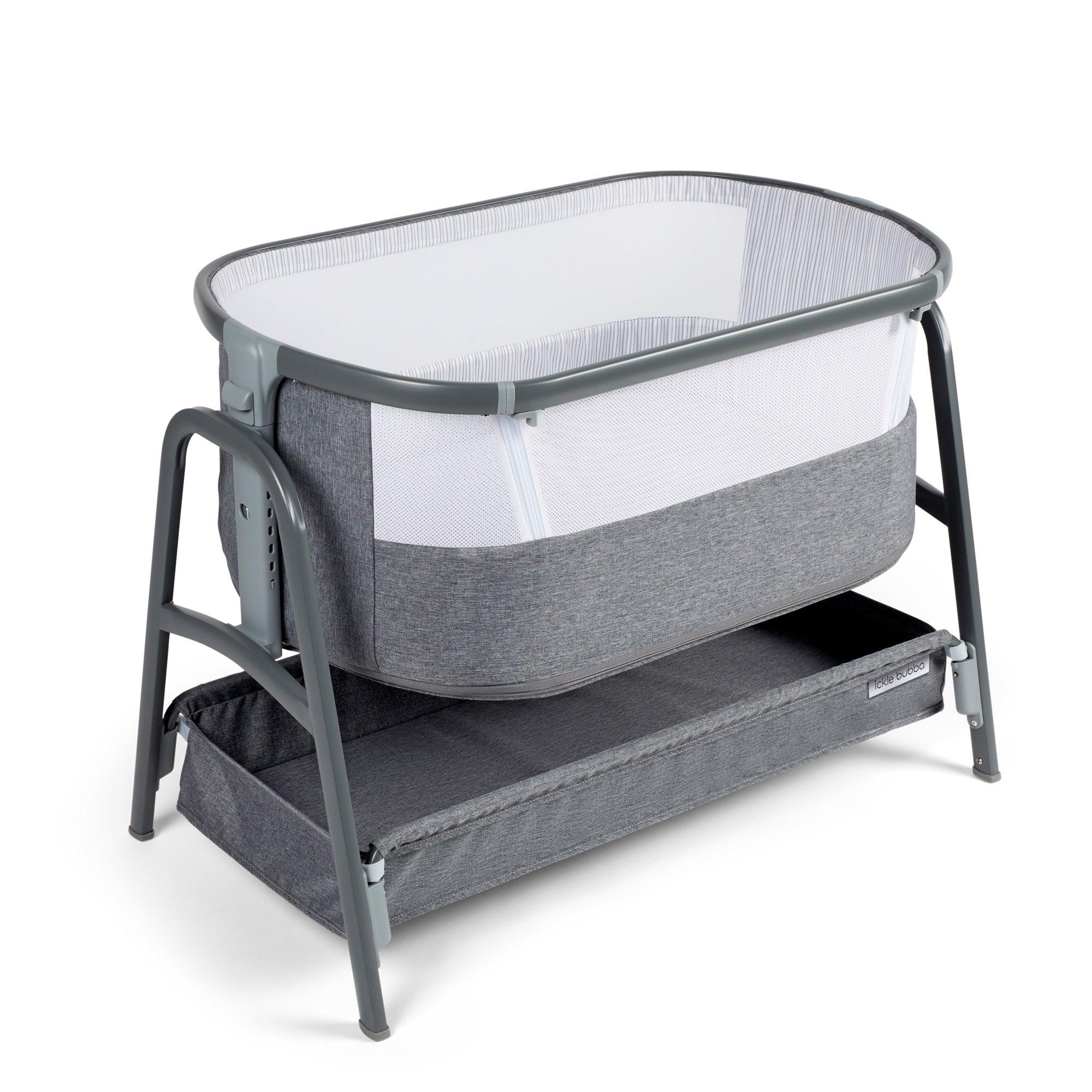 Space Grey - Ickle Bubba - Bubba & Me Bedside Crib - 1