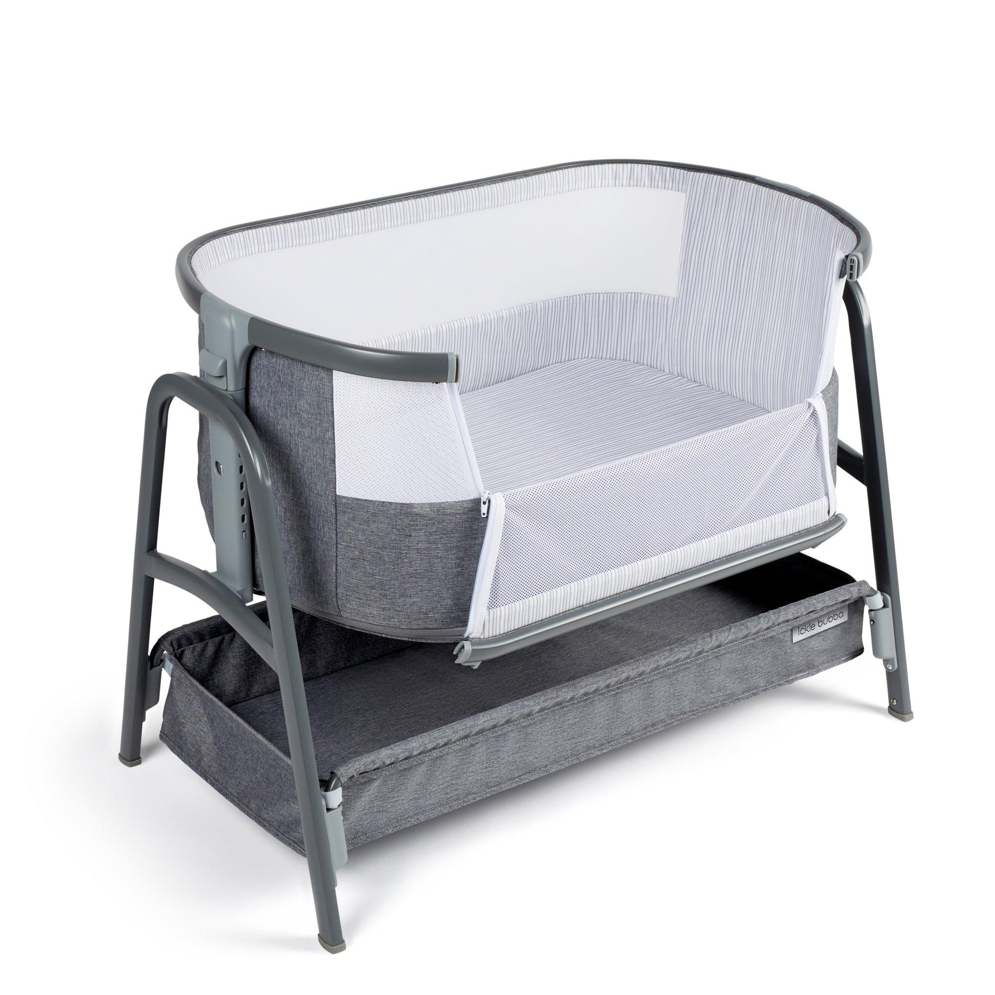 Space Grey - Ickle Bubba - Bubba & Me Bedside Crib - 2