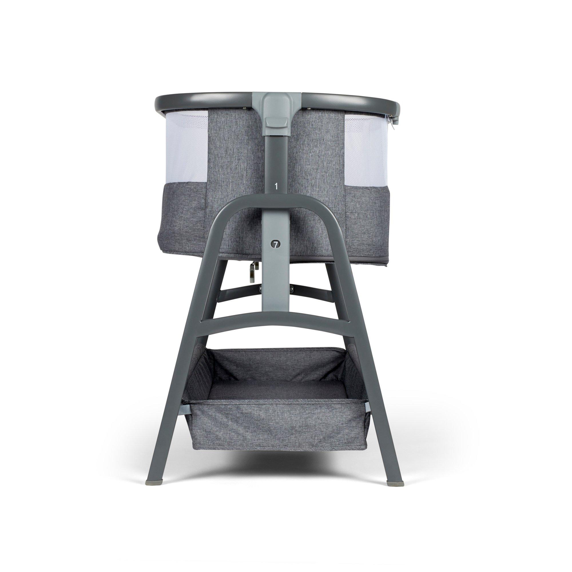 Space Grey - Ickle Bubba - Bubba & Me Bedside Crib - 3