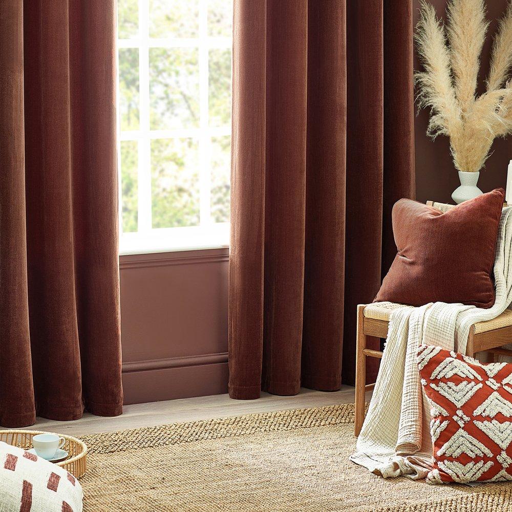 Nutmeg - Yard - Heavy Chenille Piped Fibre Filled Cushion - 4