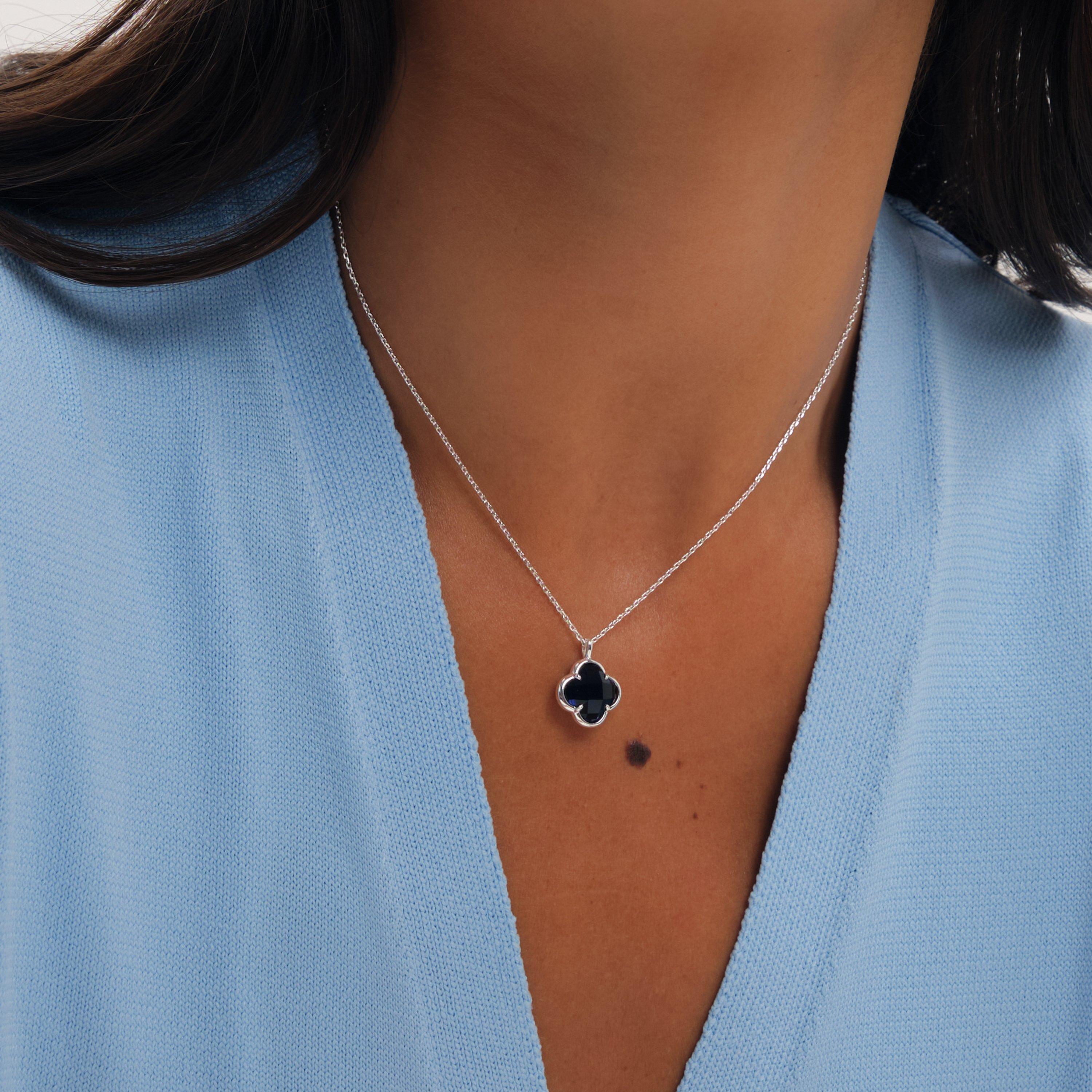 Silver - Inicio - Silver Sapphire Clover Set - Gift Box - 5