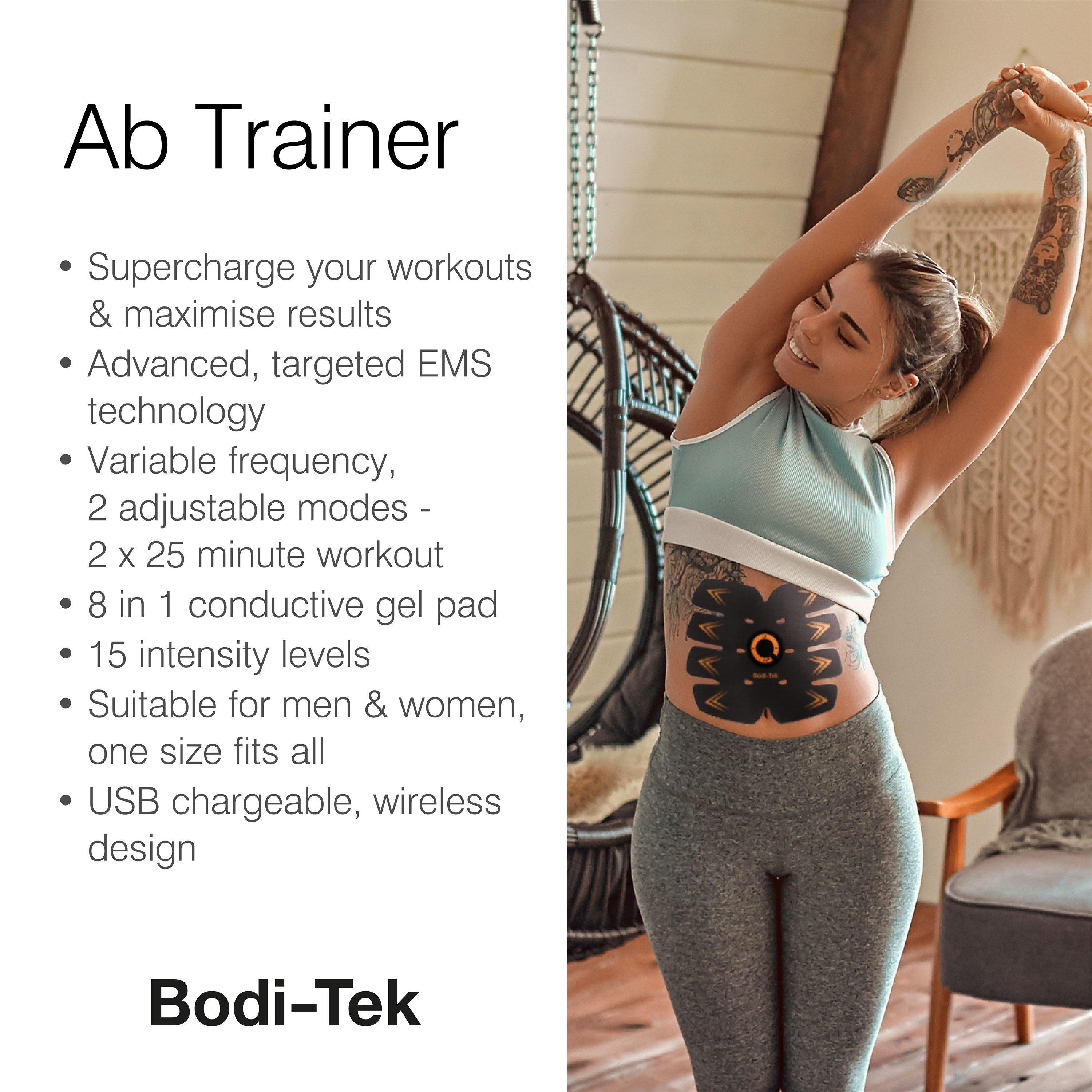 Black - Bodi-Tek - Bodi-Tek Ab Trainer AB Stimulator & Toning Belt - 7