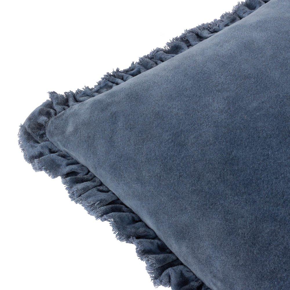 Ink - Yard - Bertie Cotton Velvet Fibre Filled Cushion - 4