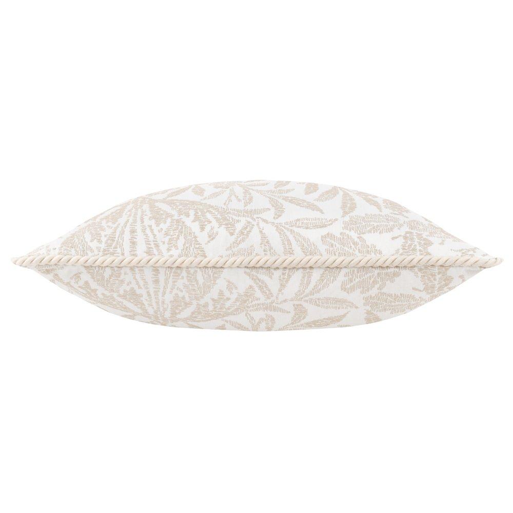 Ivory - Morris and Co - Acorn Tonal Jacquard Feather Filled Cushion - 2