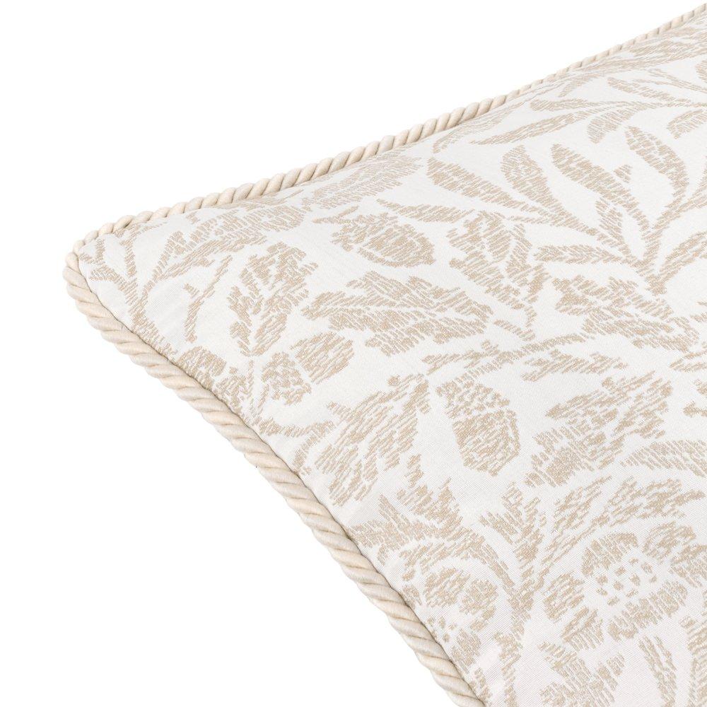 Ivory - Morris and Co - Acorn Tonal Jacquard Feather Filled Cushion - 4