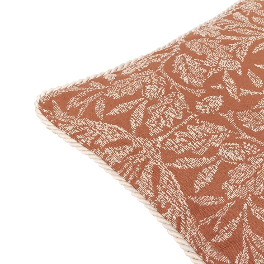 Brick - Morris and Co - Acorn Tonal Jacquard Feather Filled Cushion - 4