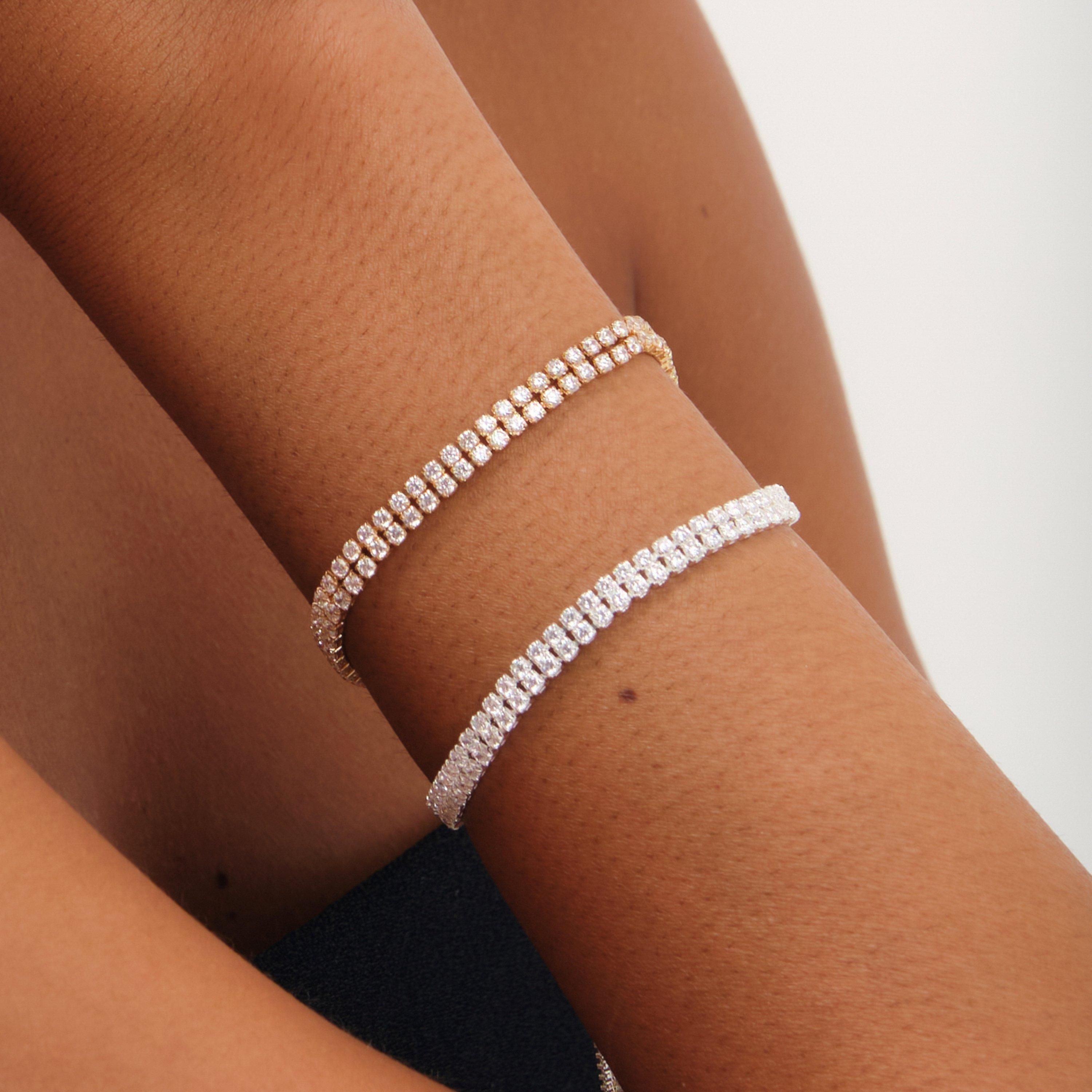 Silver - Jon Richard - Silver Plated Pave Toggle Bracelet - 3