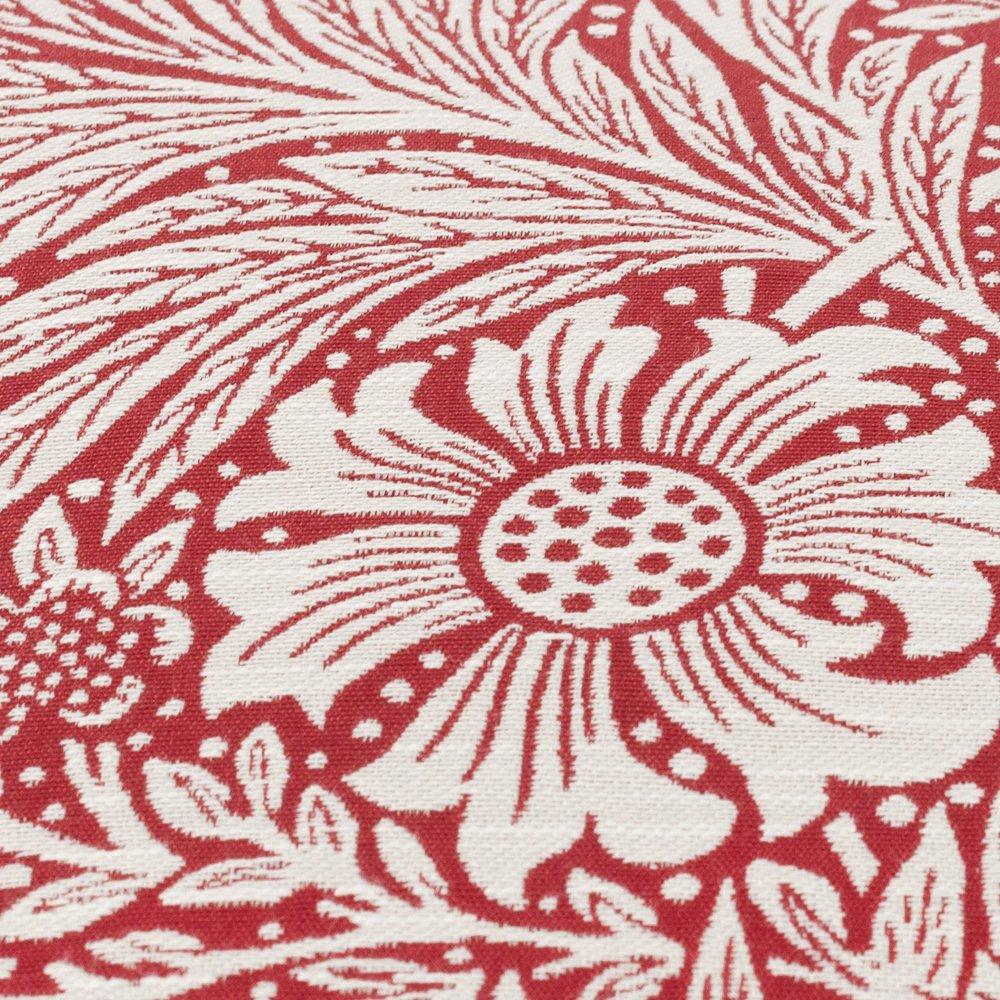 Russet - Morris and Co - Marigold Piped Jacquard Feather Filled Cushion - 3
