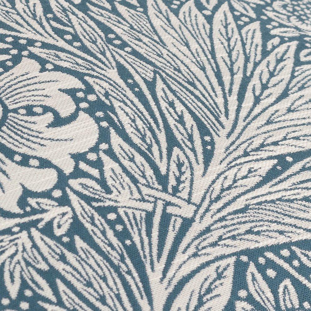 Indigo - Morris and Co - Marigold Piped Jacquard Feather Filled Cushion - 3