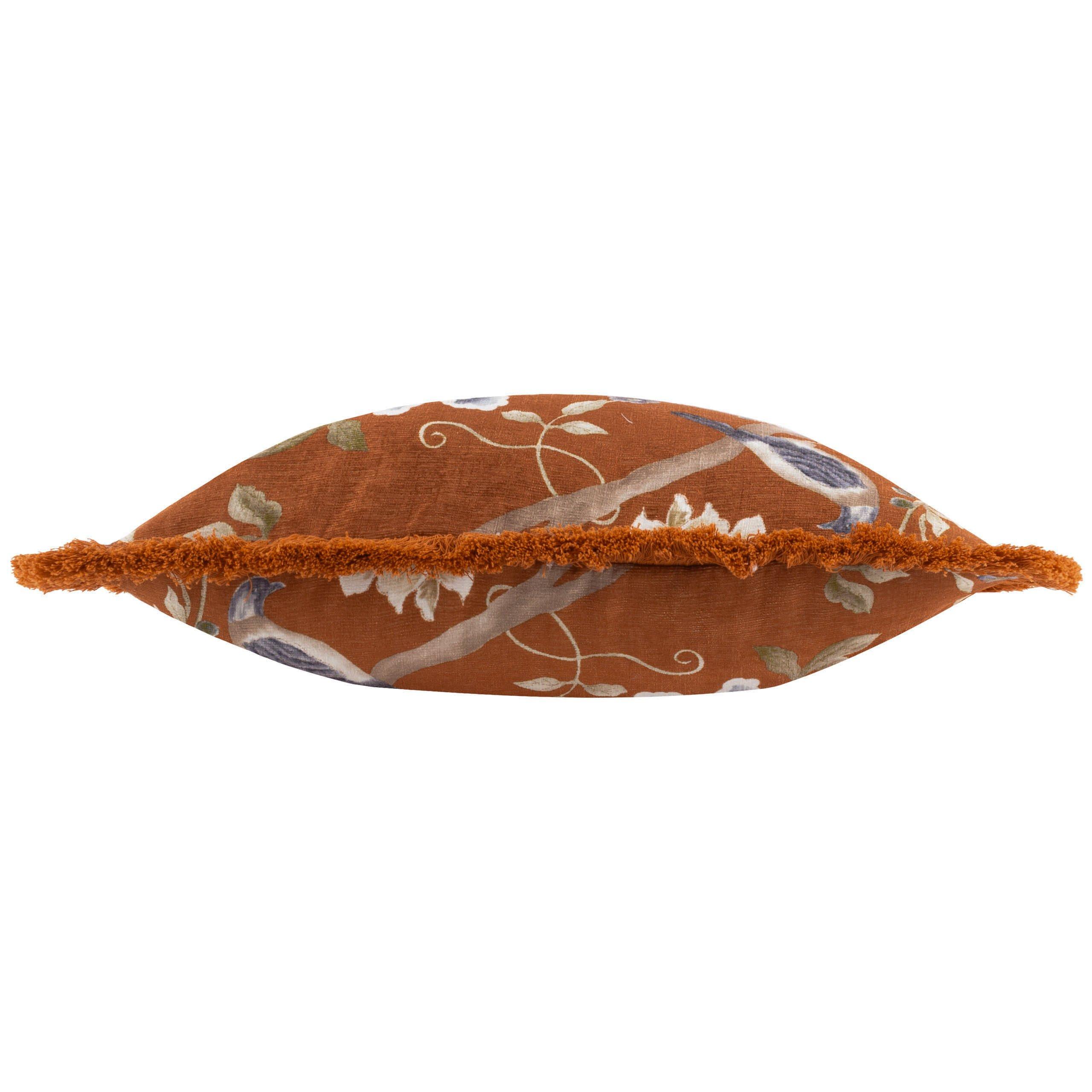 Rust - Sanderson - Porcelain Garden Chenille Feather Filled Cushion - 4