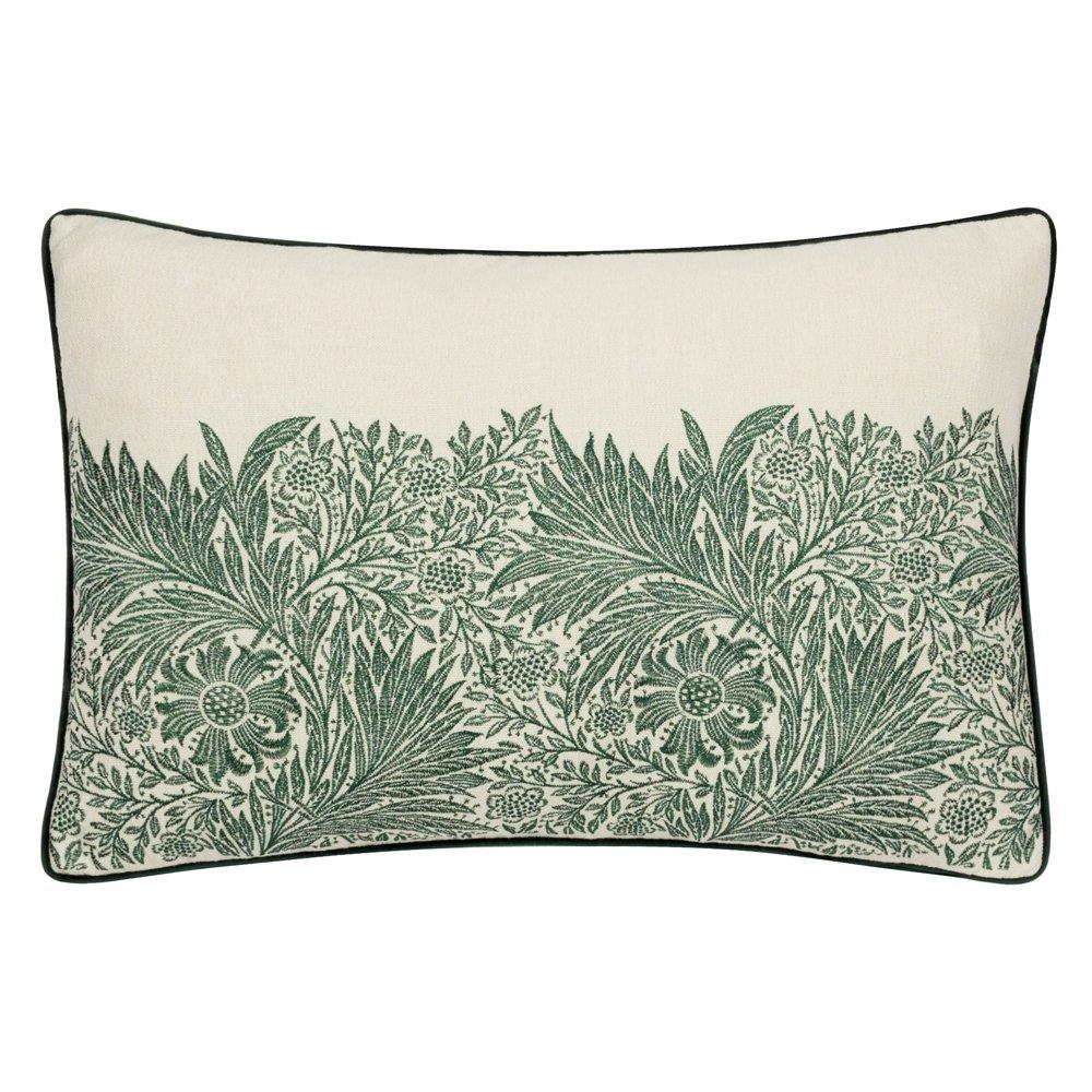 Marigold Embroidered Feather Filled Cushion