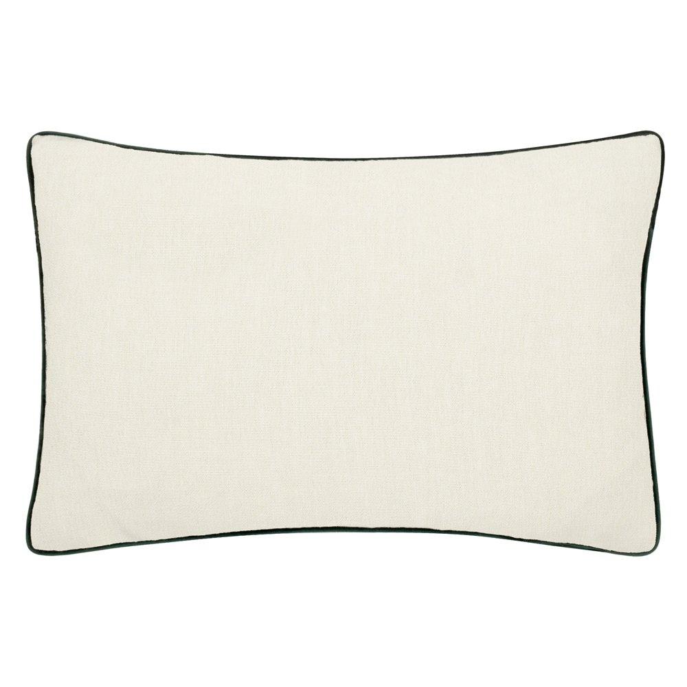 Leaf Green - Morris and Co - Marigold Embroidered Feather Filled Cushion - 2