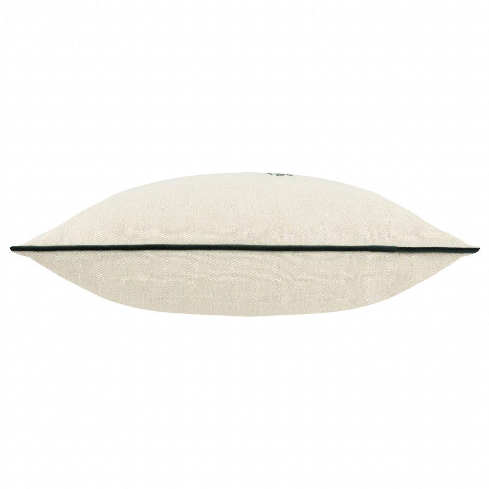 Leaf Green - Morris and Co - Marigold Embroidered Feather Filled Cushion - 3