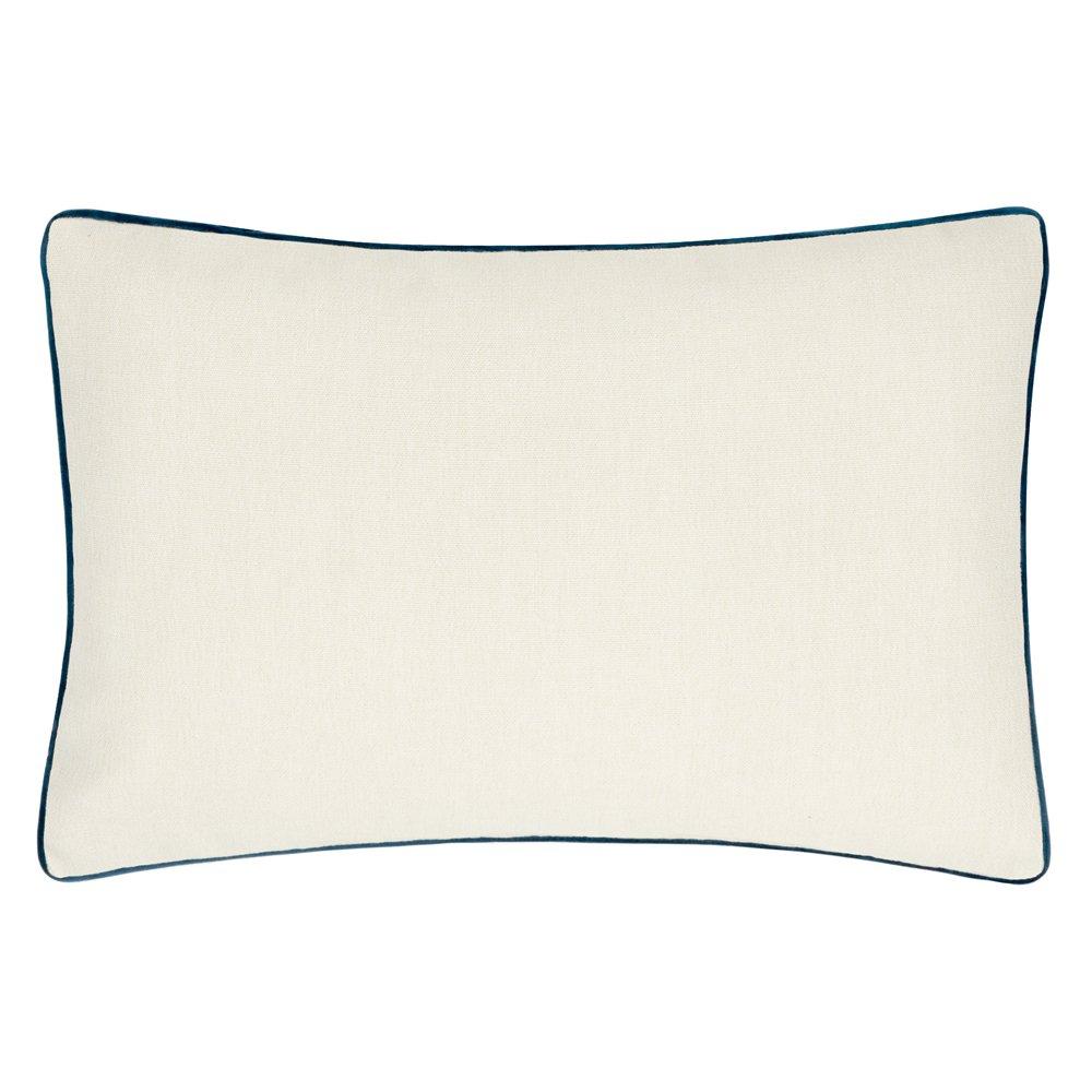 Indigo - Morris and Co - Marigold Embroidered Feather Filled Cushion - 2