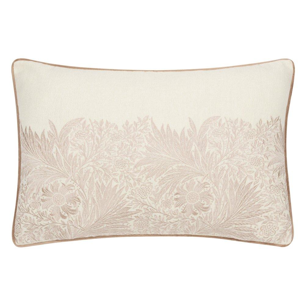 Marigold Embroidered Feather Filled Cushion