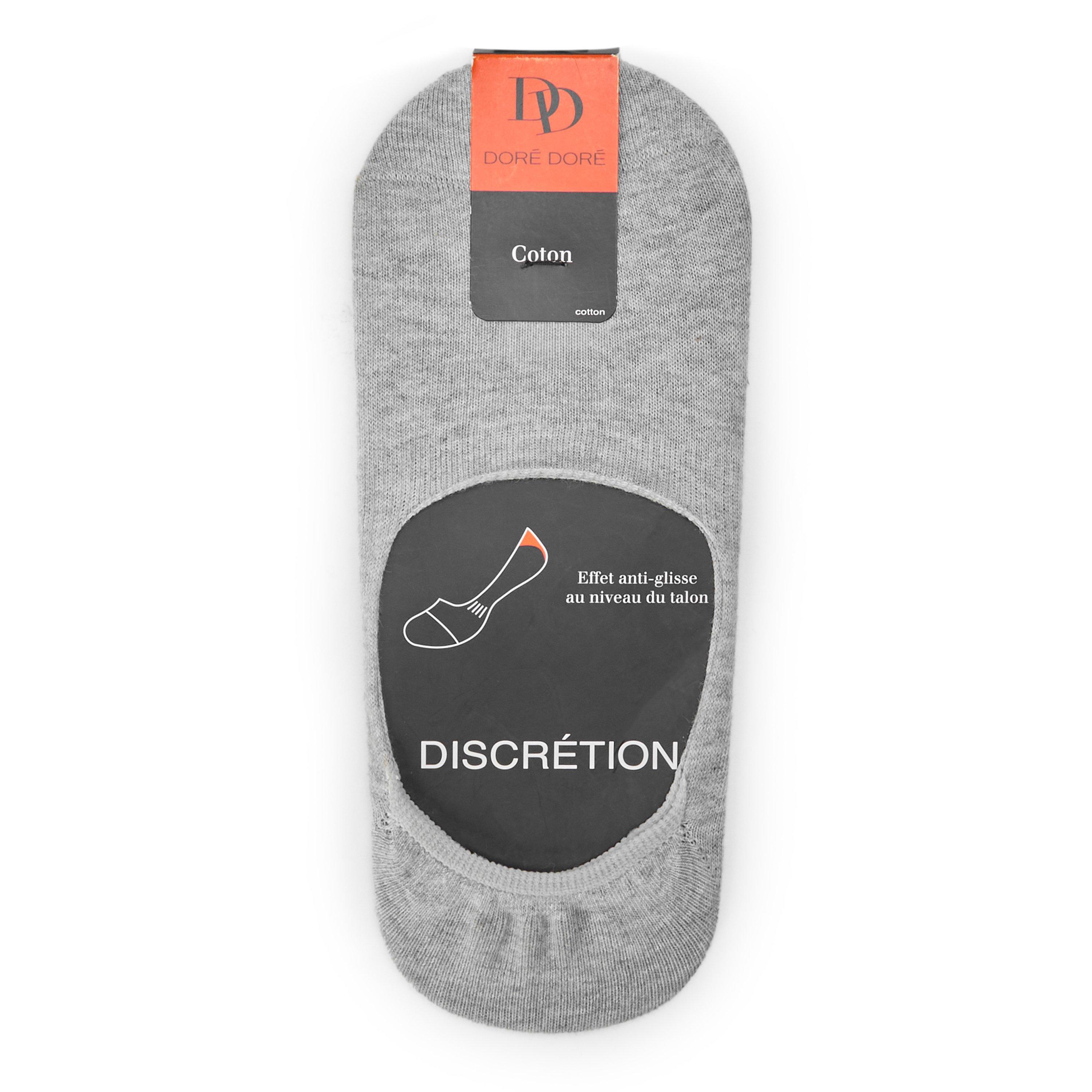 GREY - Dore Dore - Men's Cotton Invisible Socks - 2