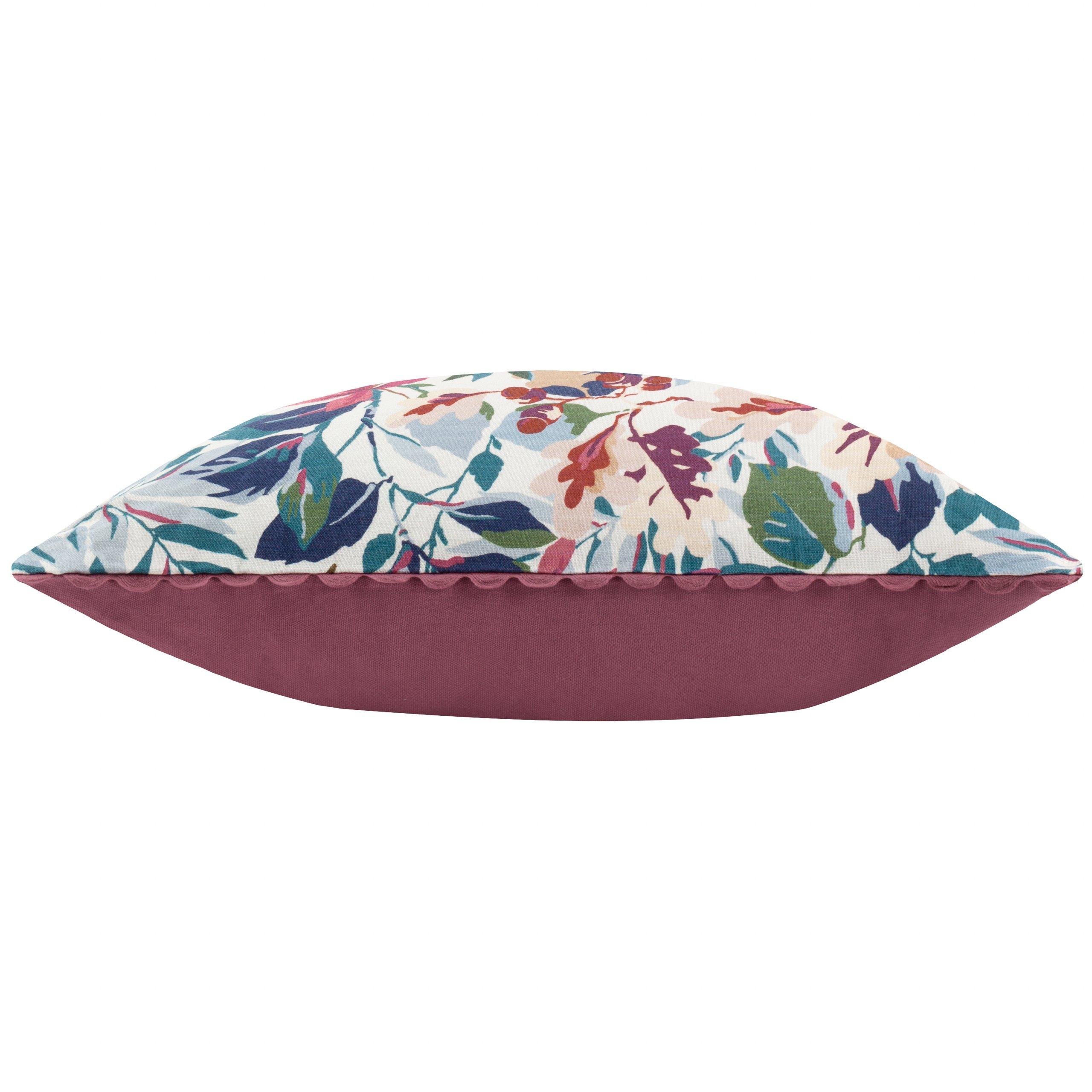 Mulberry/Blue - Sanderson - Robins Wood Printed Feather Filled Cushion - 5