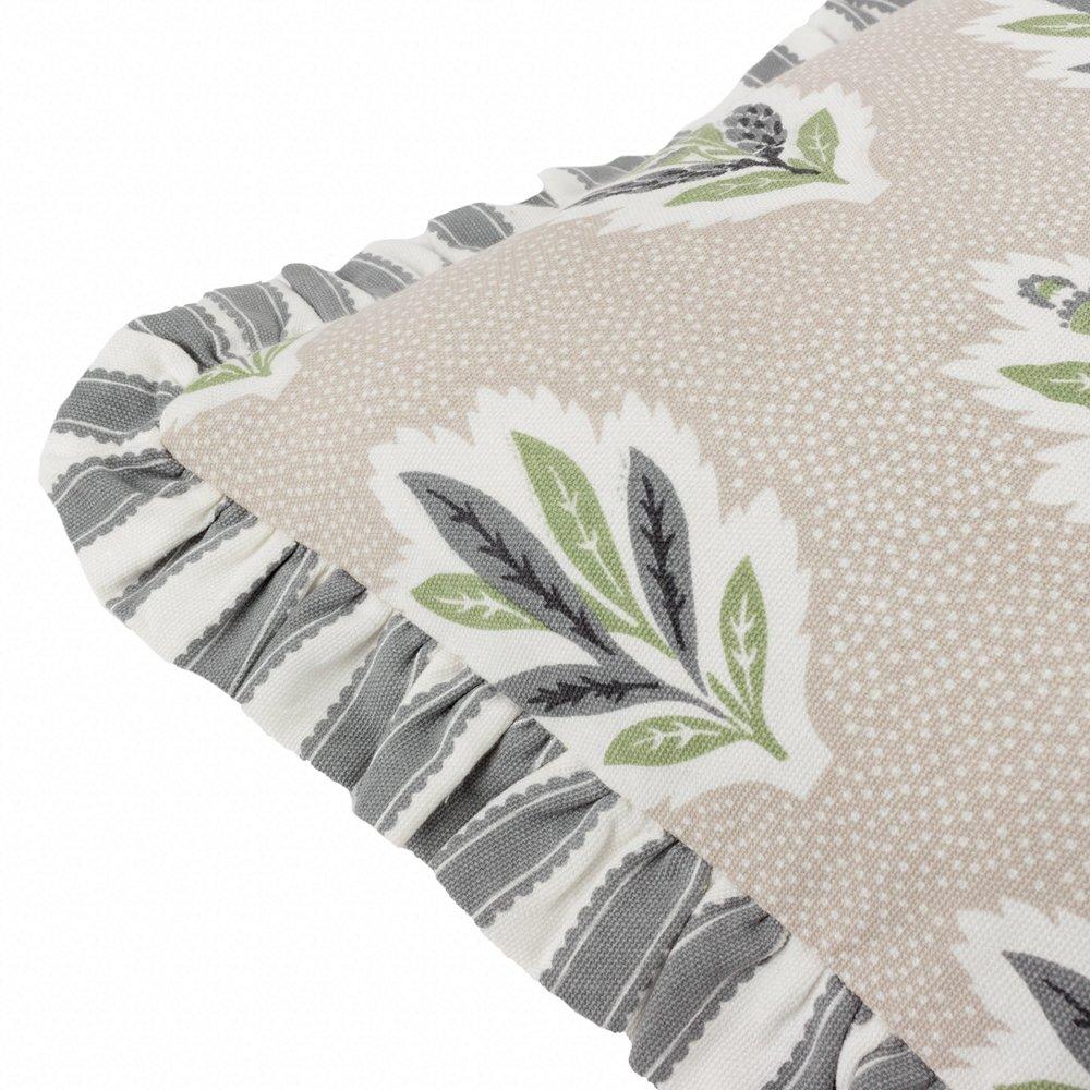 Flax - Sanderson - Sessile Leaf Ruffle Feather Filled Cushion - 4