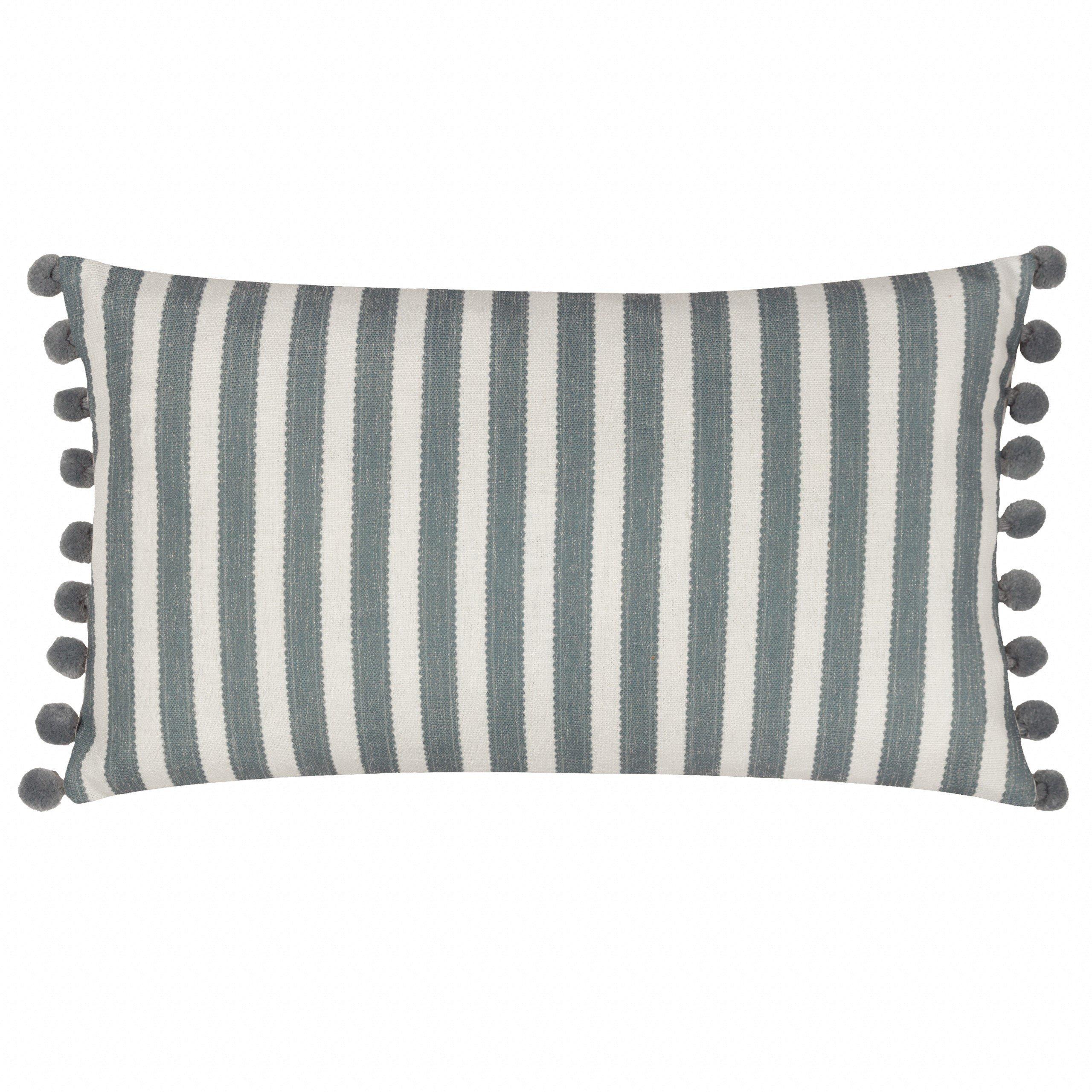 Flax - Sanderson - Sessile Leaf Printed Feather Filled Cushion - 4
