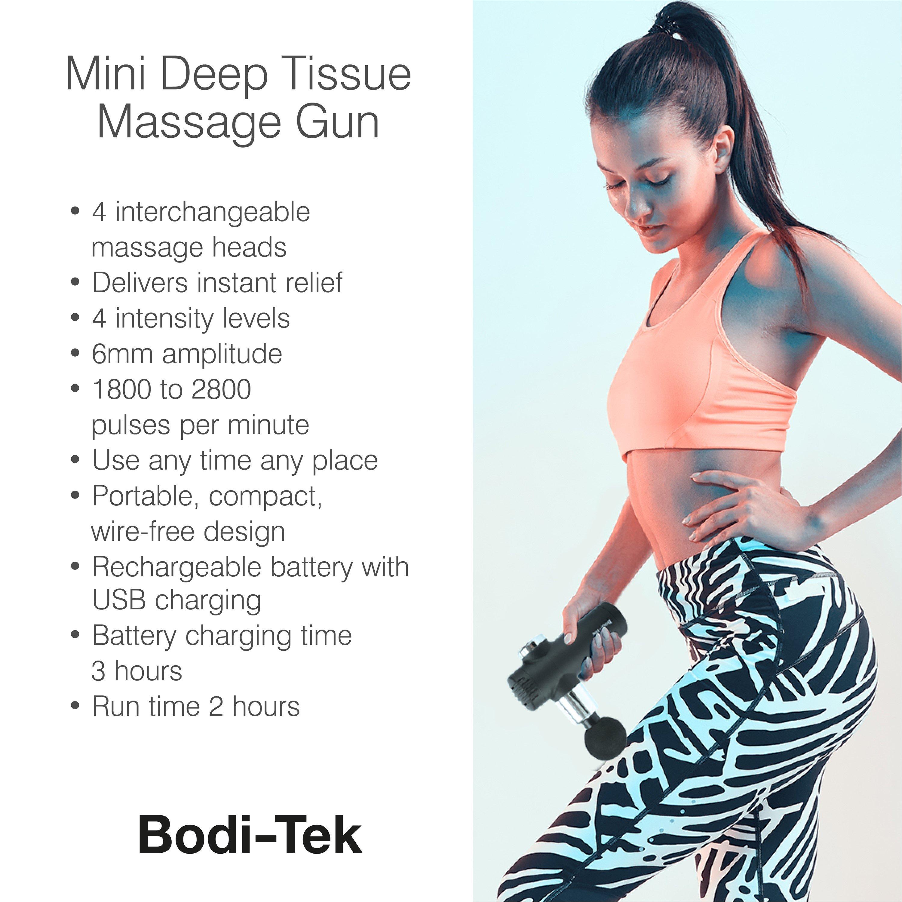 Black - Bodi-Tek - Bodi-Tek Mini Deep Tissue Massage Gun - 7