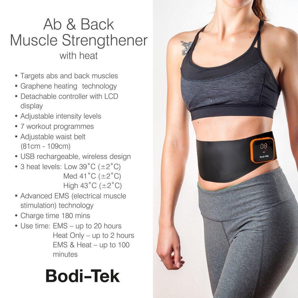 Black - Bodi-Tek - Ab & Back Muscle Strengthener with heat - 5