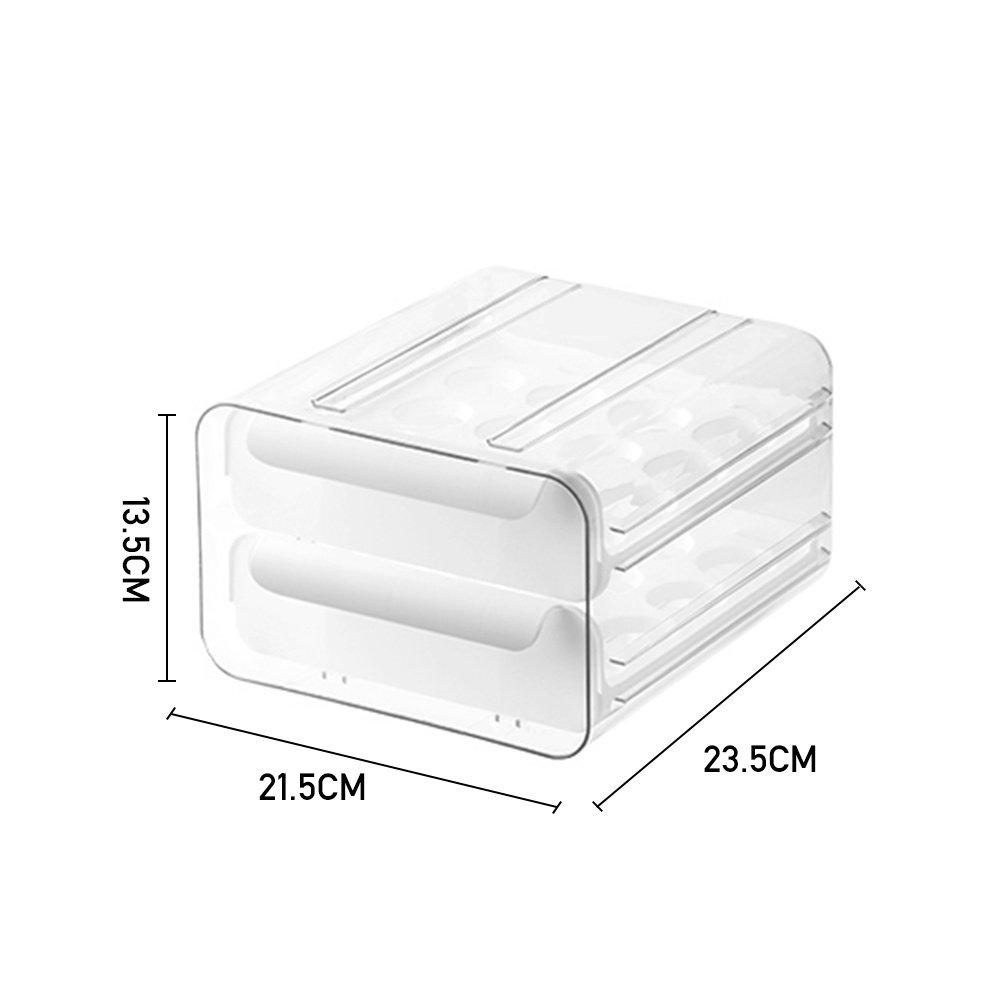 White - LIFE IDEAS - 2pcs Double-layer Egg Storage Drawer Box - 3