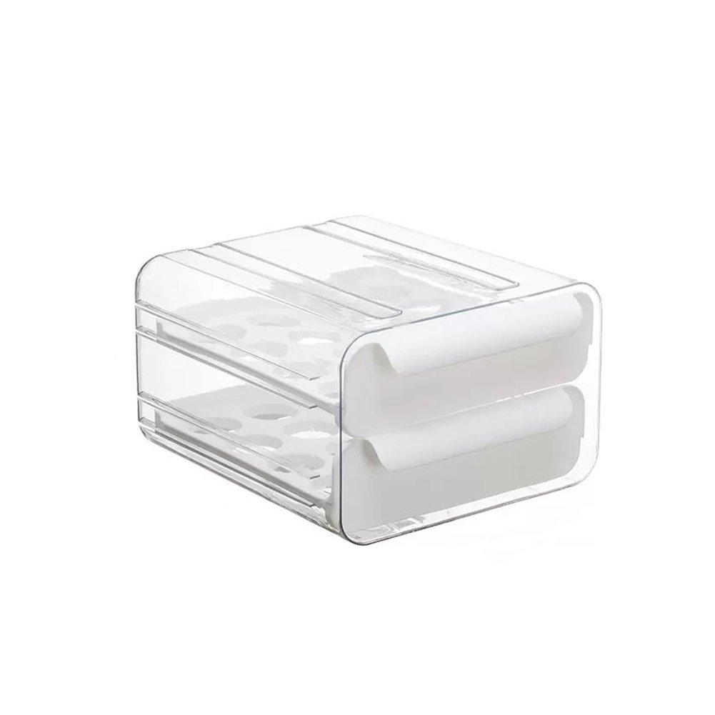 White - LIFE IDEAS - 2pcs Double-layer Egg Storage Drawer Box - 4
