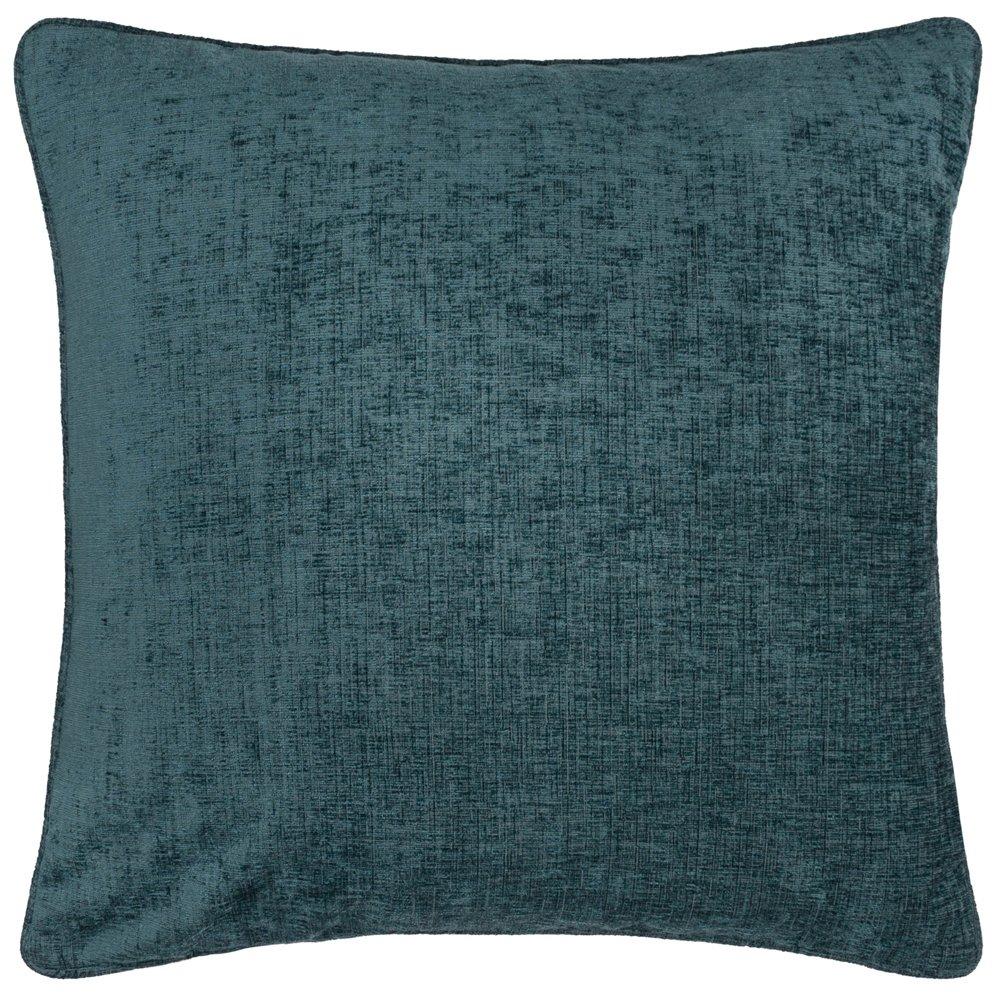 Indigo/Leaf Gre - Morris and Co - Snakes Head Chenille Feather Filled Cushion - 2