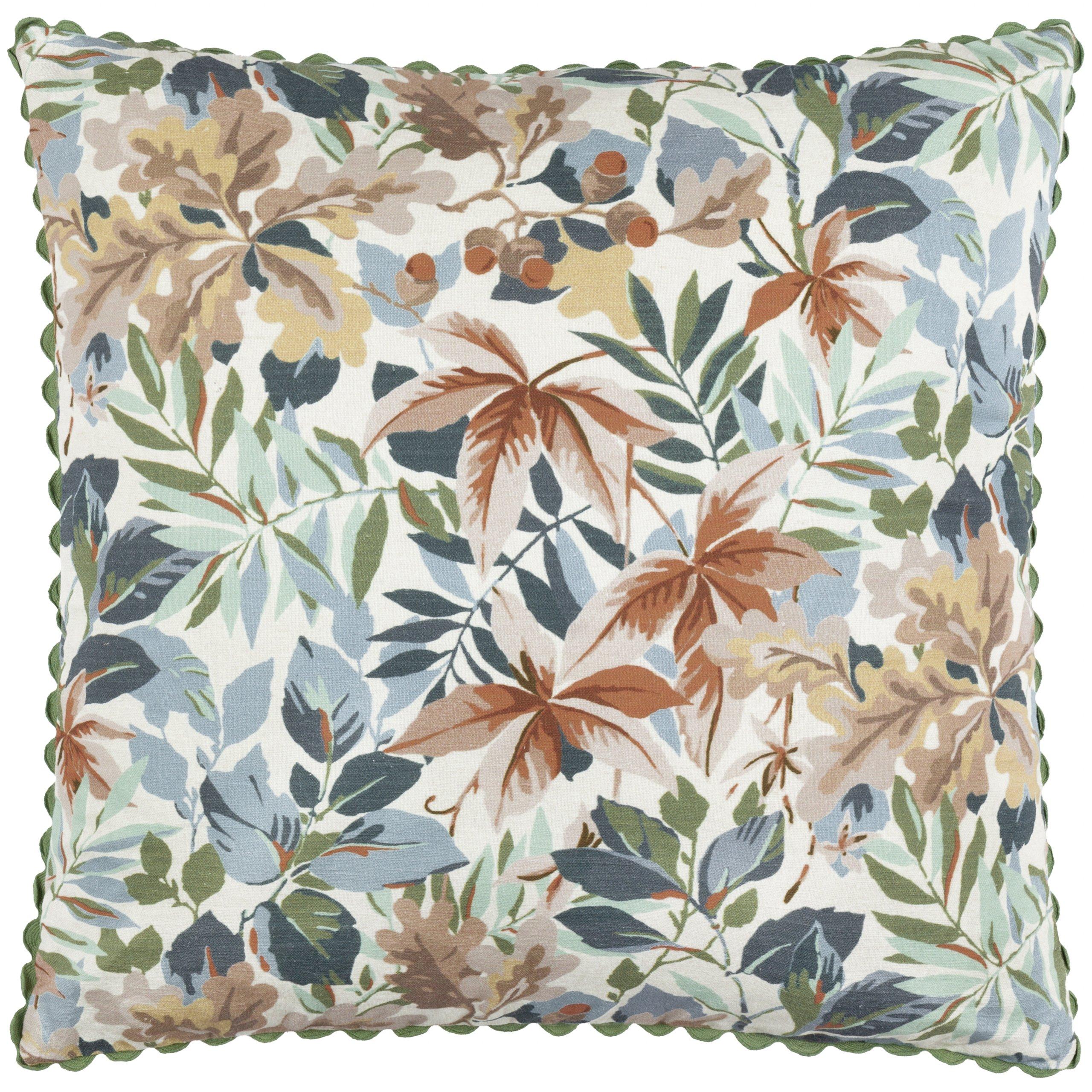 Forest/Rust - Sanderson - Robins Wood Printed Feather Filled Cushion - 1