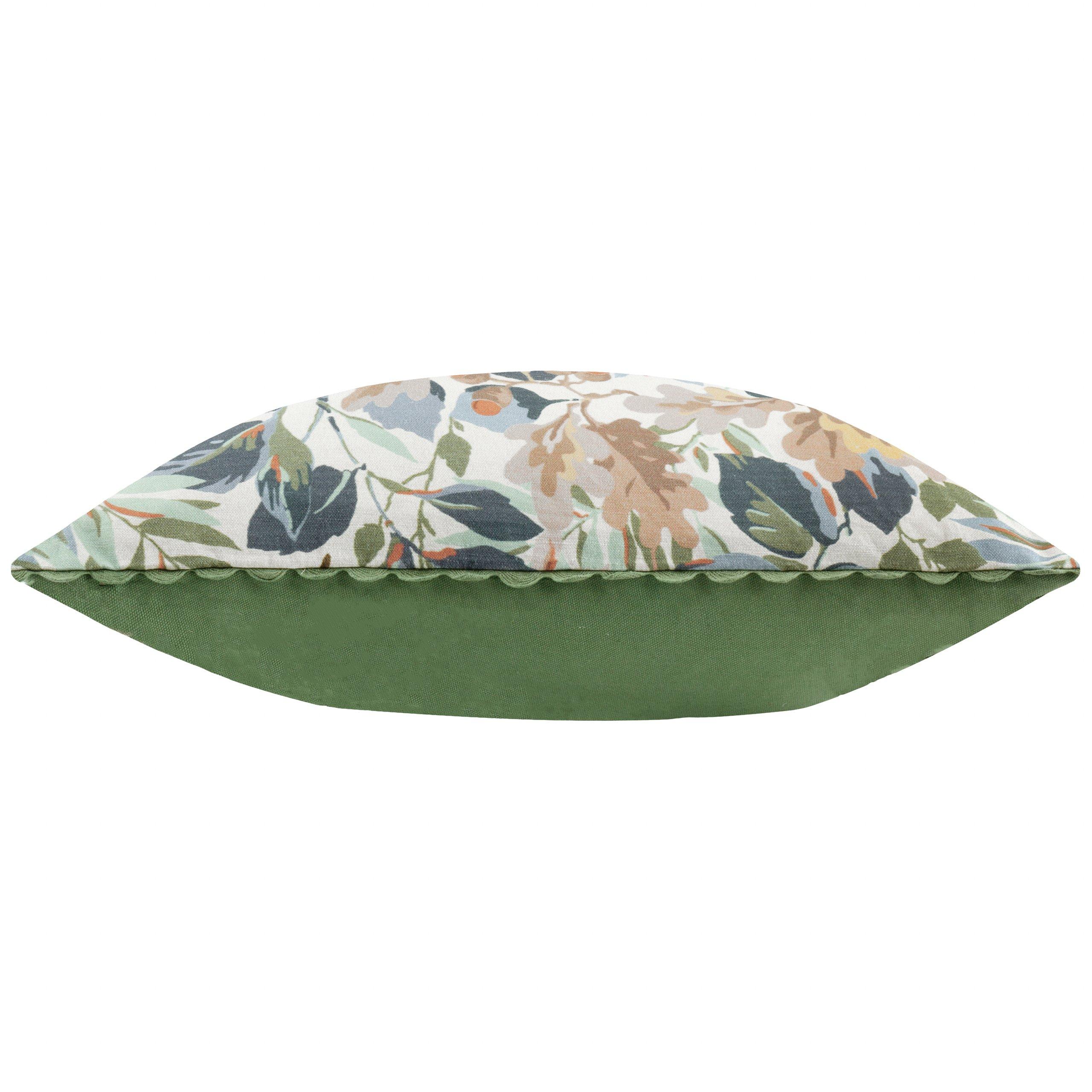 Forest/Rust - Sanderson - Robins Wood Printed Feather Filled Cushion - 5