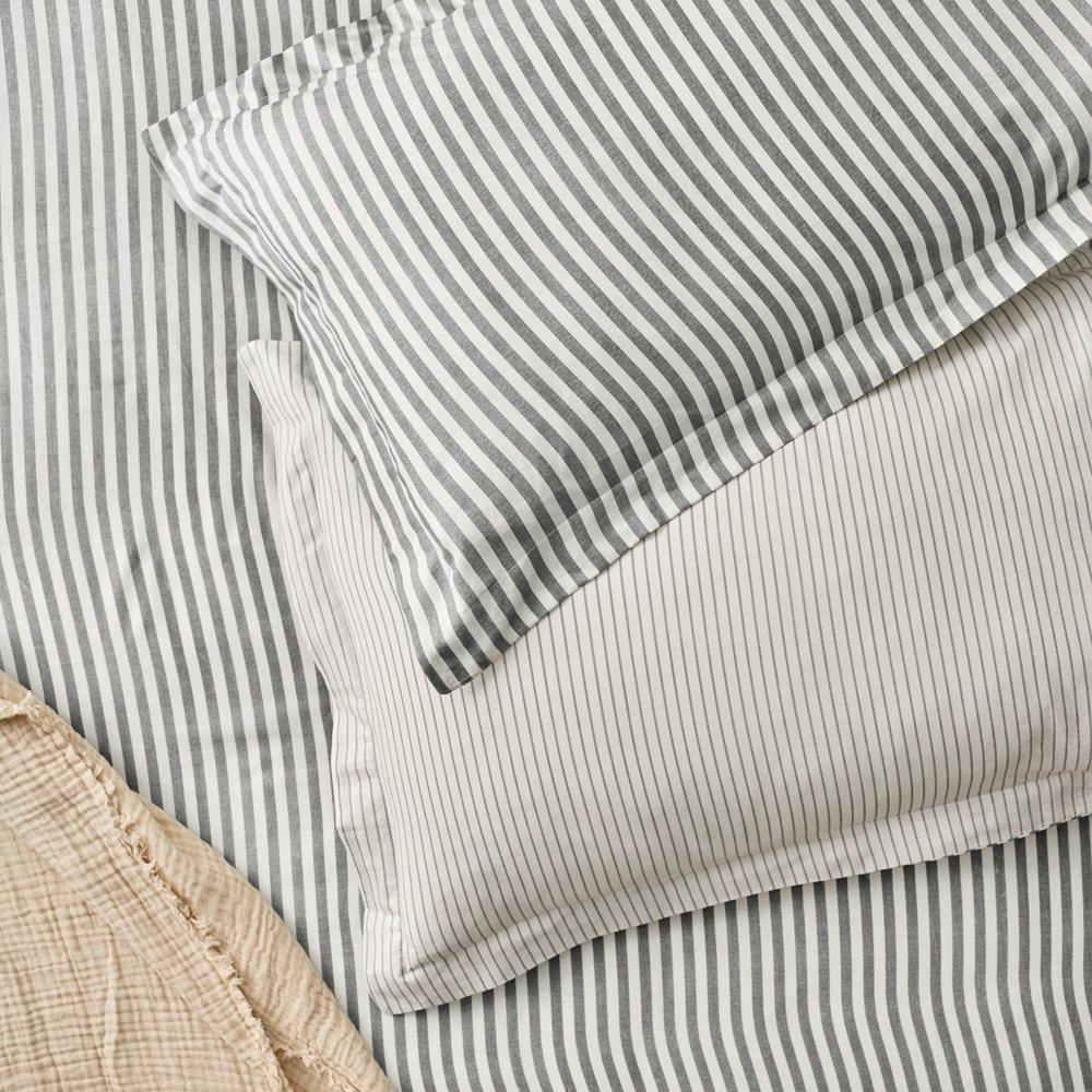 Hebden Melange Stripe Pillowcases