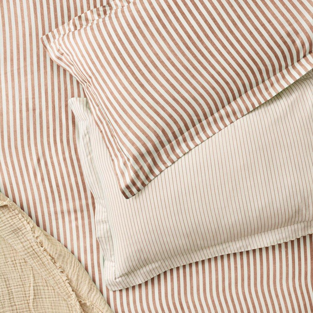 Hebden Melange Stripe Pillowcases