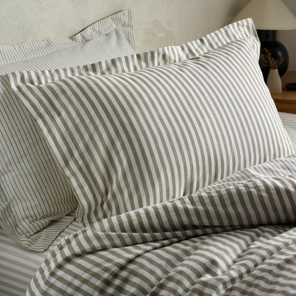 Hebden Melange Stripe Pillowcases
