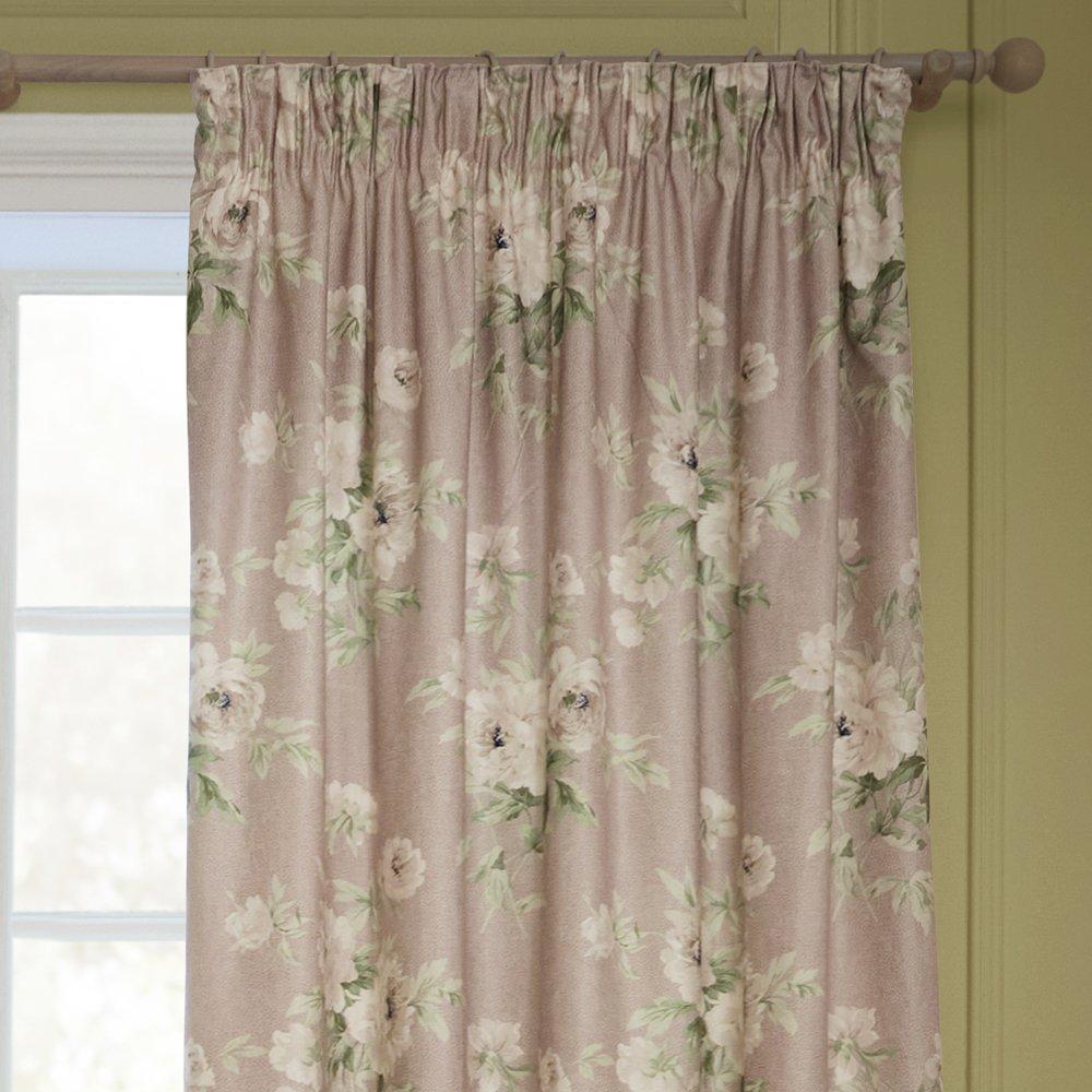 Rose - Sanderson - Adele Fully Lined Floral Chenille Pencil Pleat Cur - 3