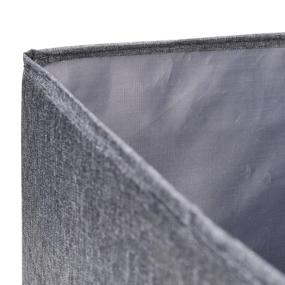 Grey - LIFE IDEAS - 8pcs Foldable Fabric Organizer with Handles - 13