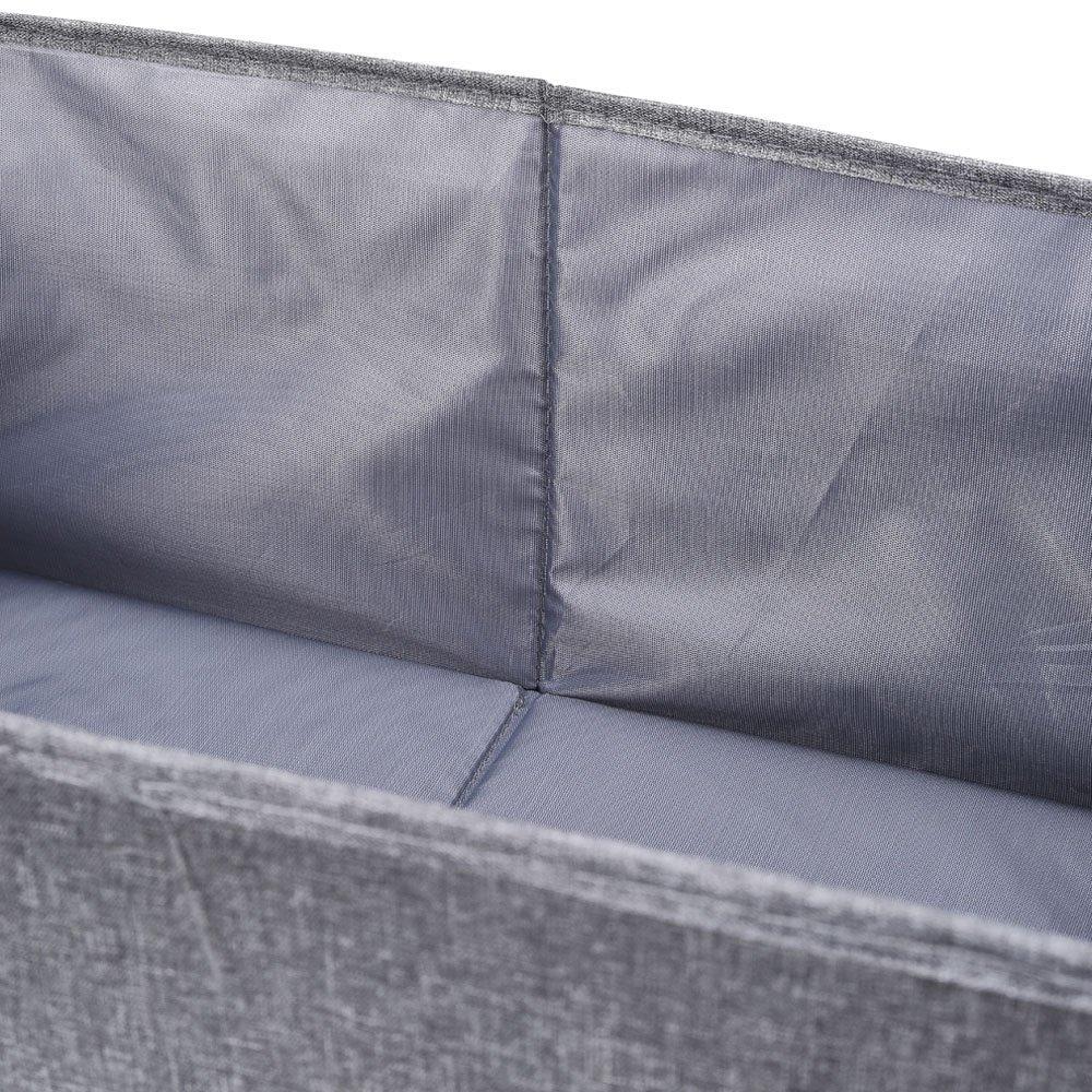 Grey - LIFE IDEAS - 8pcs Foldable Fabric Organizer with Handles - 14