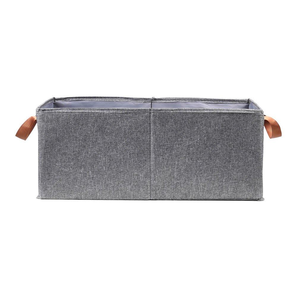 Grey - LIFE IDEAS - 8pcs Foldable Fabric Organizer with Handles - 6