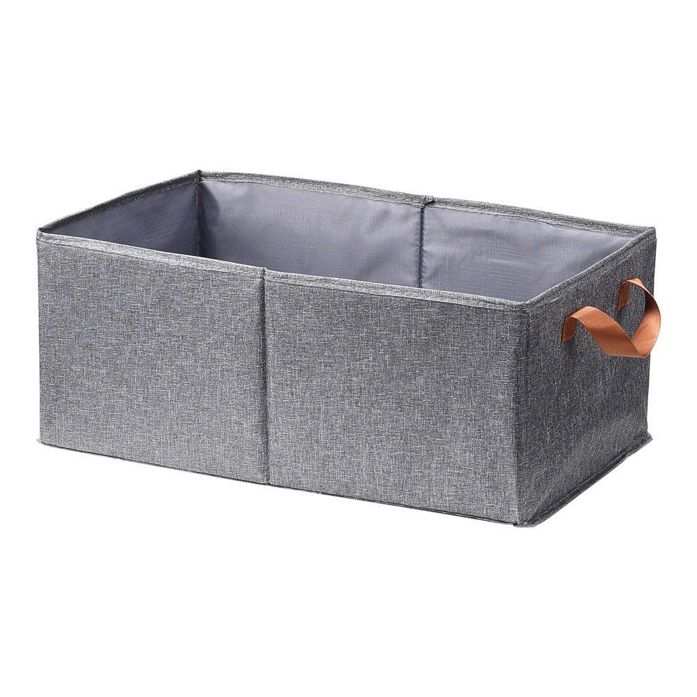 Grey - LIFE IDEAS - 8pcs Foldable Fabric Organizer with Handles - 7