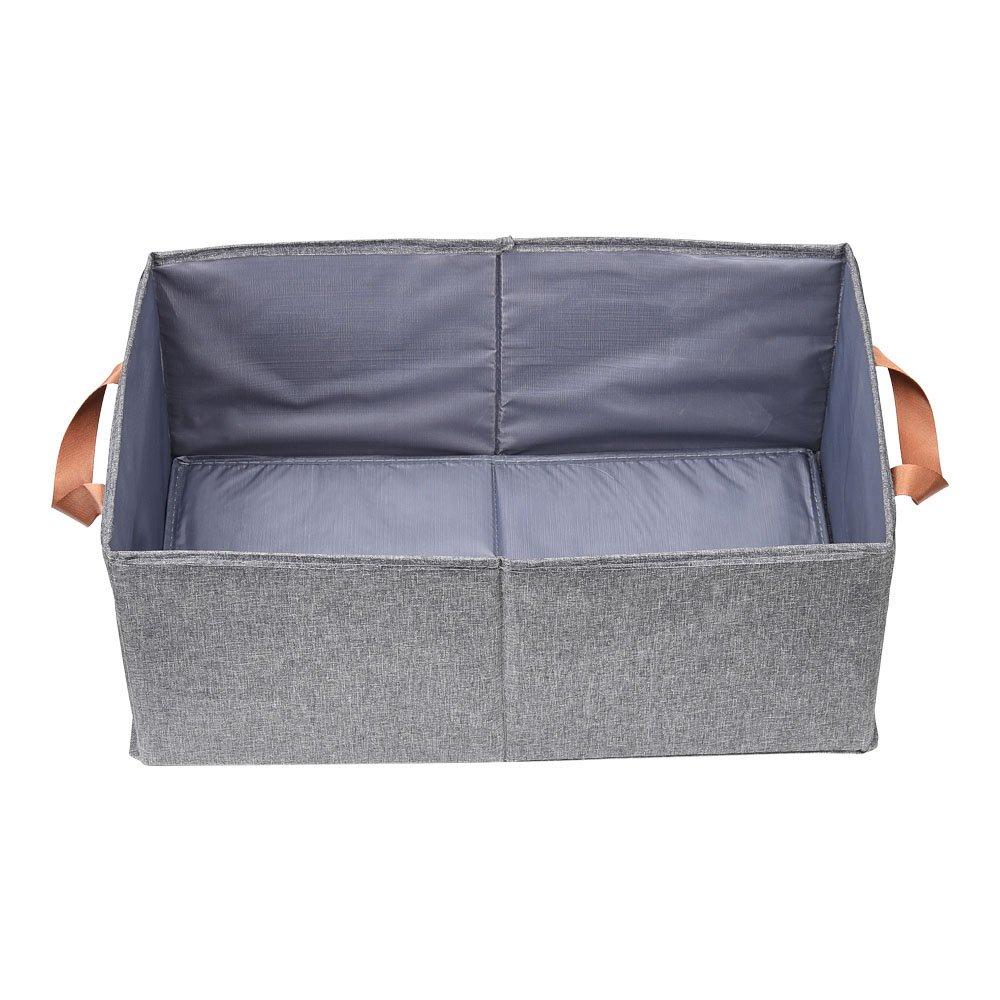 Grey - LIFE IDEAS - 8pcs Foldable Fabric Organizer with Handles - 9