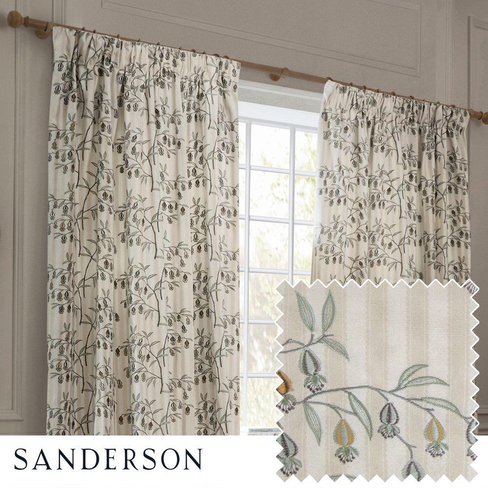 Linen - Sanderson - Chinese Lanterns Fully Lined Embroidered Pencil Pl - 1