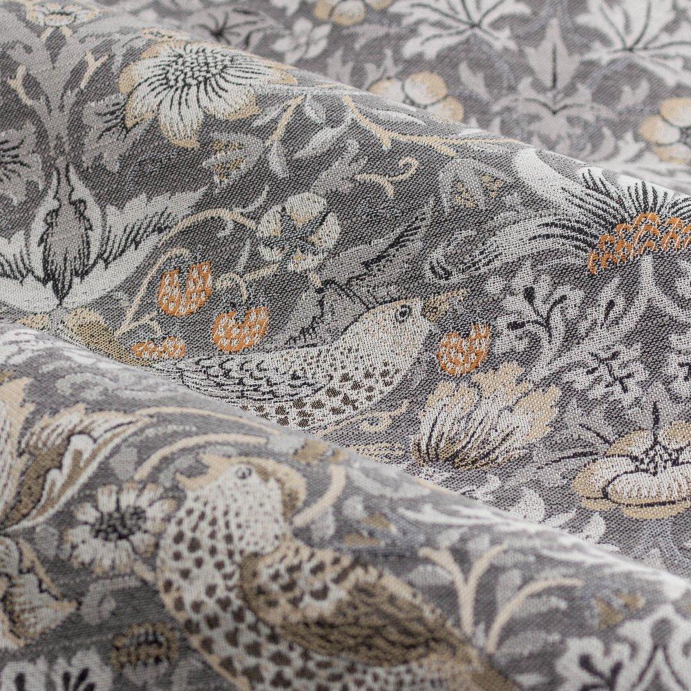 Biscuit - Morris and Co - Strawberry Thief Fully Lined Jacquard Pencil Pleat - 6