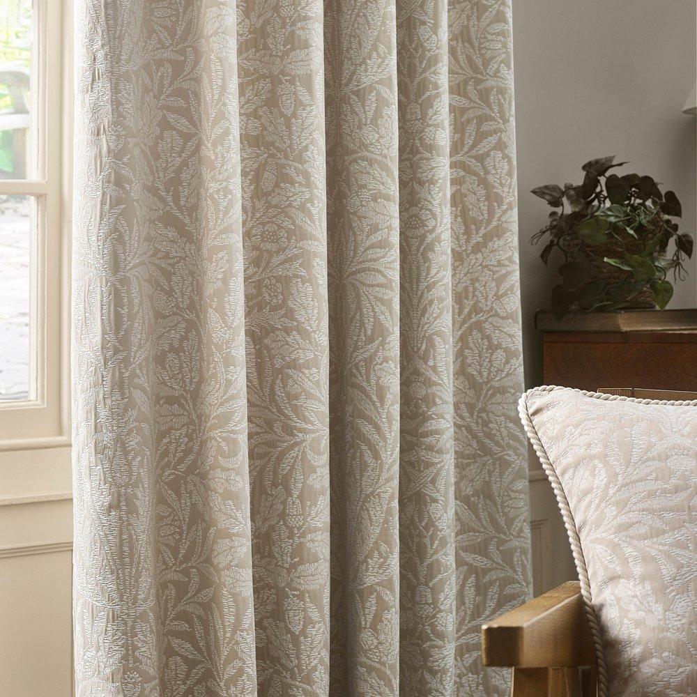 Linen - Morris and Co - Acorn Tonal Fully Lined Matt Jacquard Pencil Pleat - 5